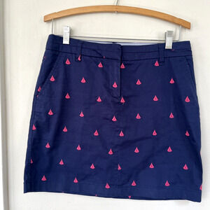 British Khaki Nautical Preppy Sport Short Navy Skirt Pockets Size 4